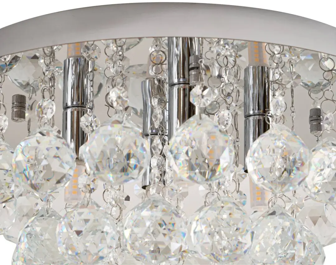 Lindby Plafondlamp 4-Lichts - 35cm - Chroom