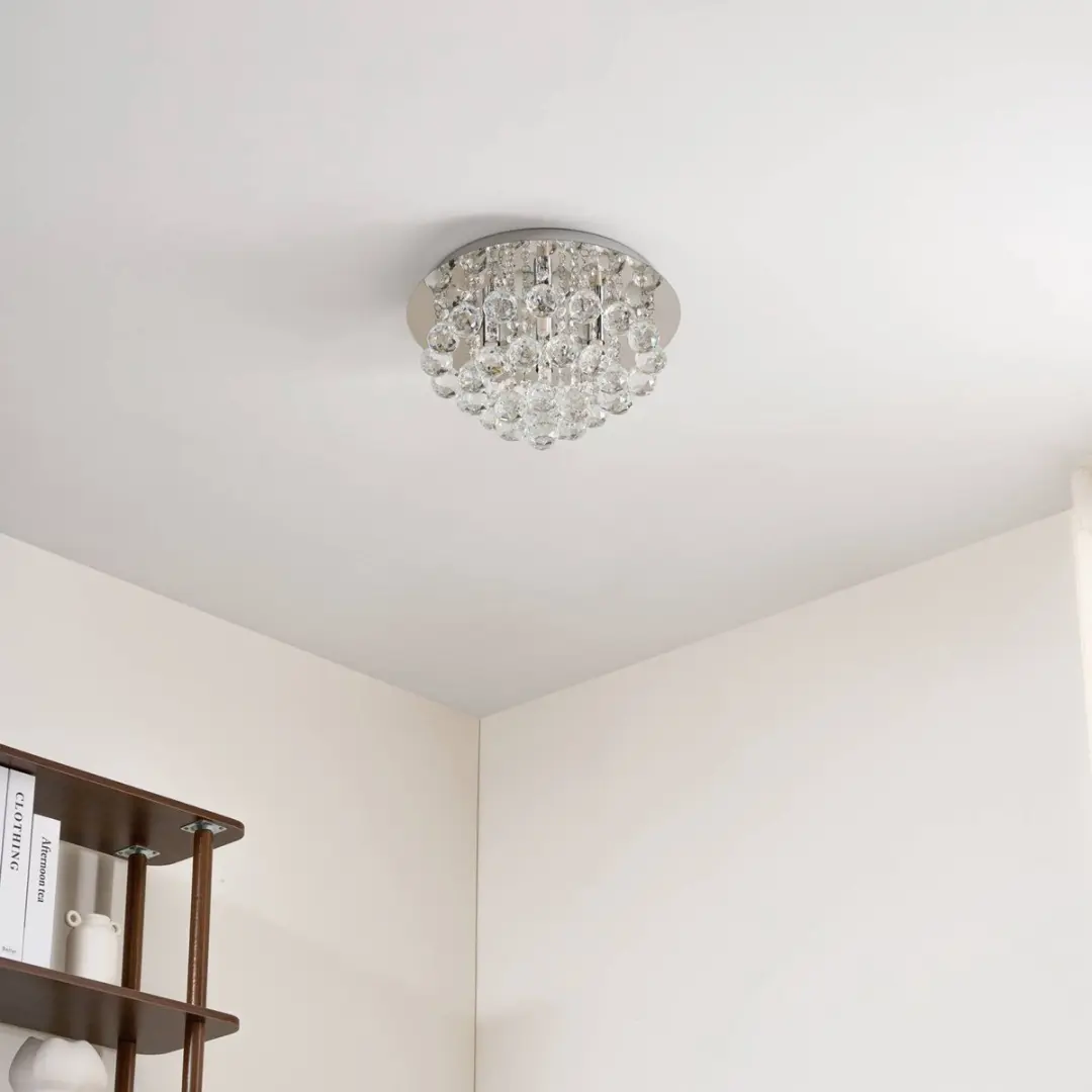 Lindby Plafondlamp 4-Lichts - 35cm - Chroom