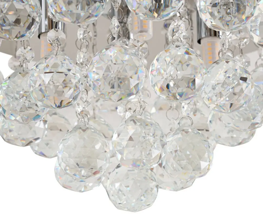 Lindby Plafondlamp 4-Lichts - 35cm - Chroom