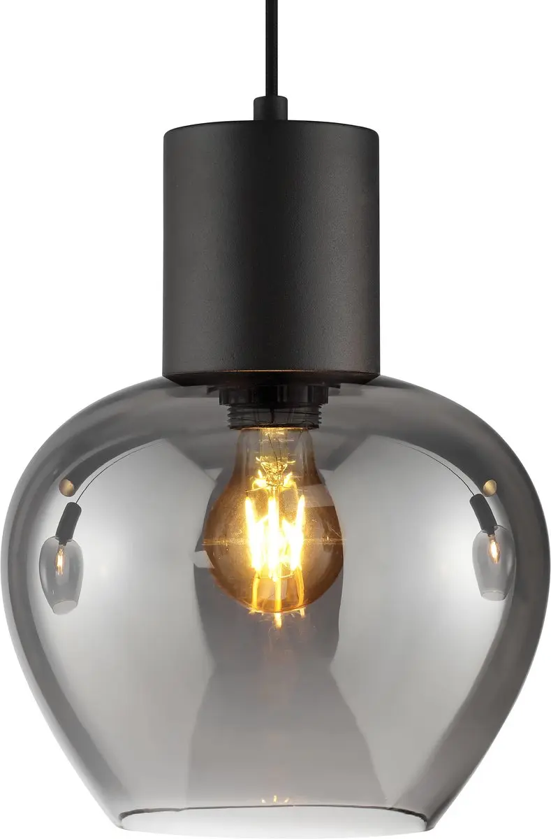 Brilliant Ligari Hanglamp 5-lichts 123cm - Zwart/Smoke
