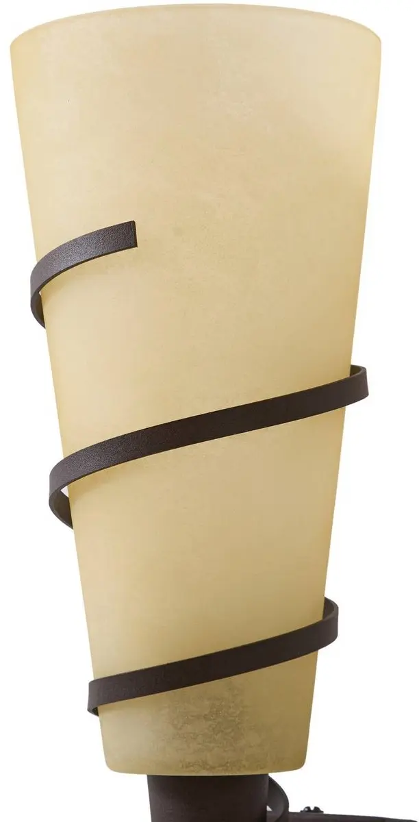 Lindby Wandlamp Metaal Glas 10W - Roest/Wit Gesatineerd