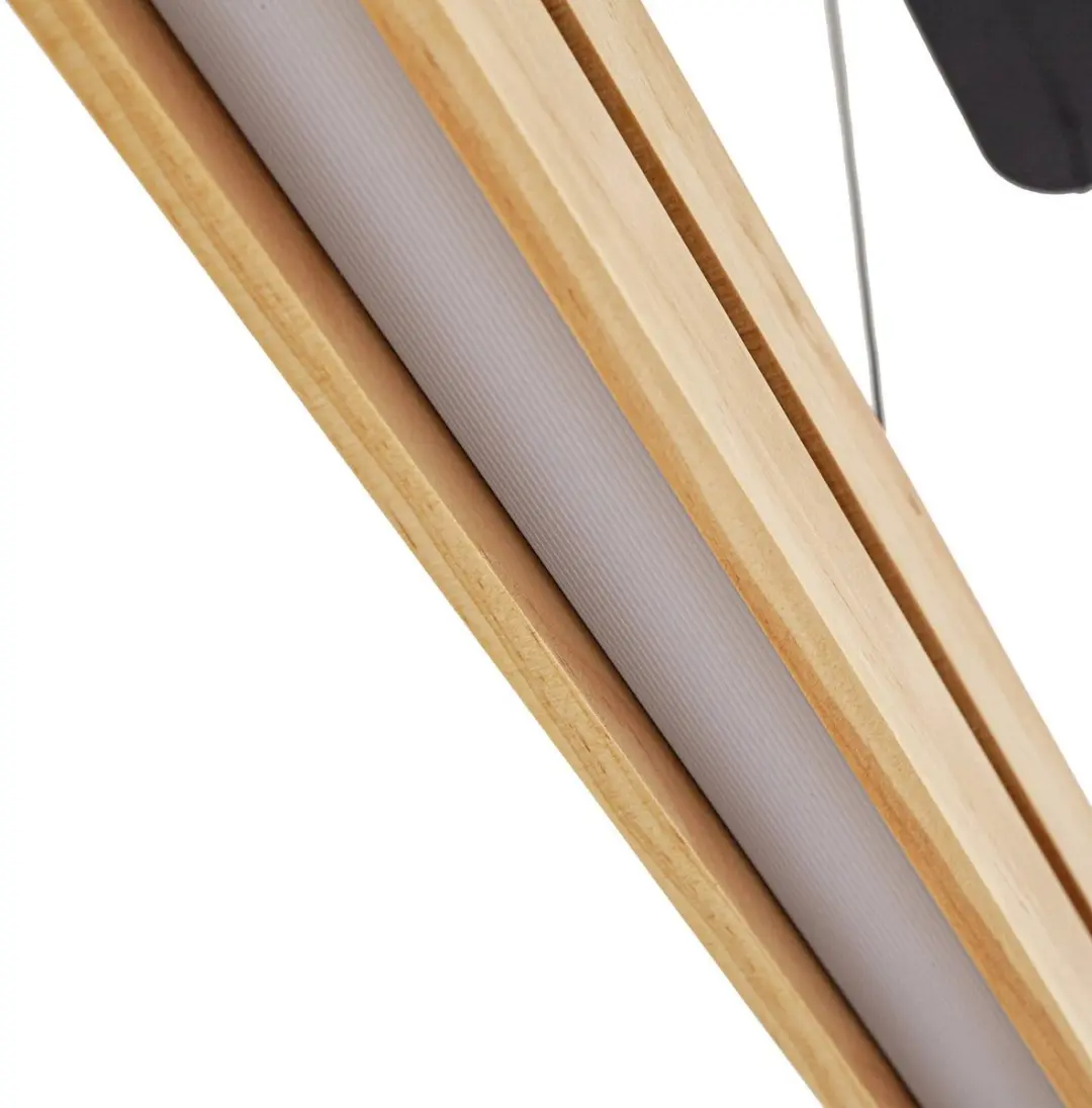 Lucande Hanglamp CCT 24W - Licht hout/zwart