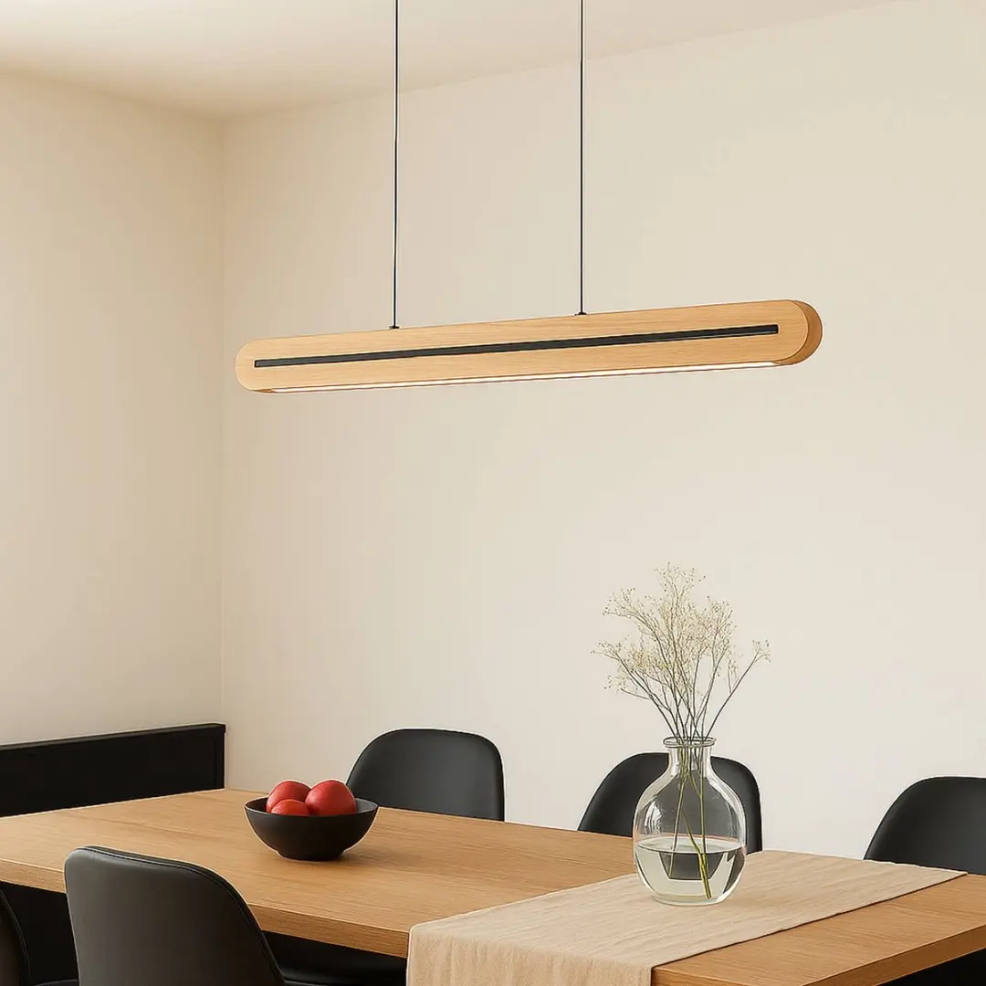 Lucande Hanglamp CCT 24W - Licht hout/zwart - afbeelding 6 van 6