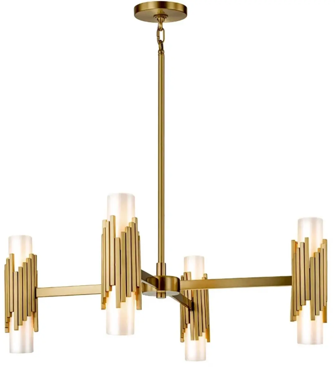 Elstead LED Kroonluchter 8x E27 - 40W - Brons