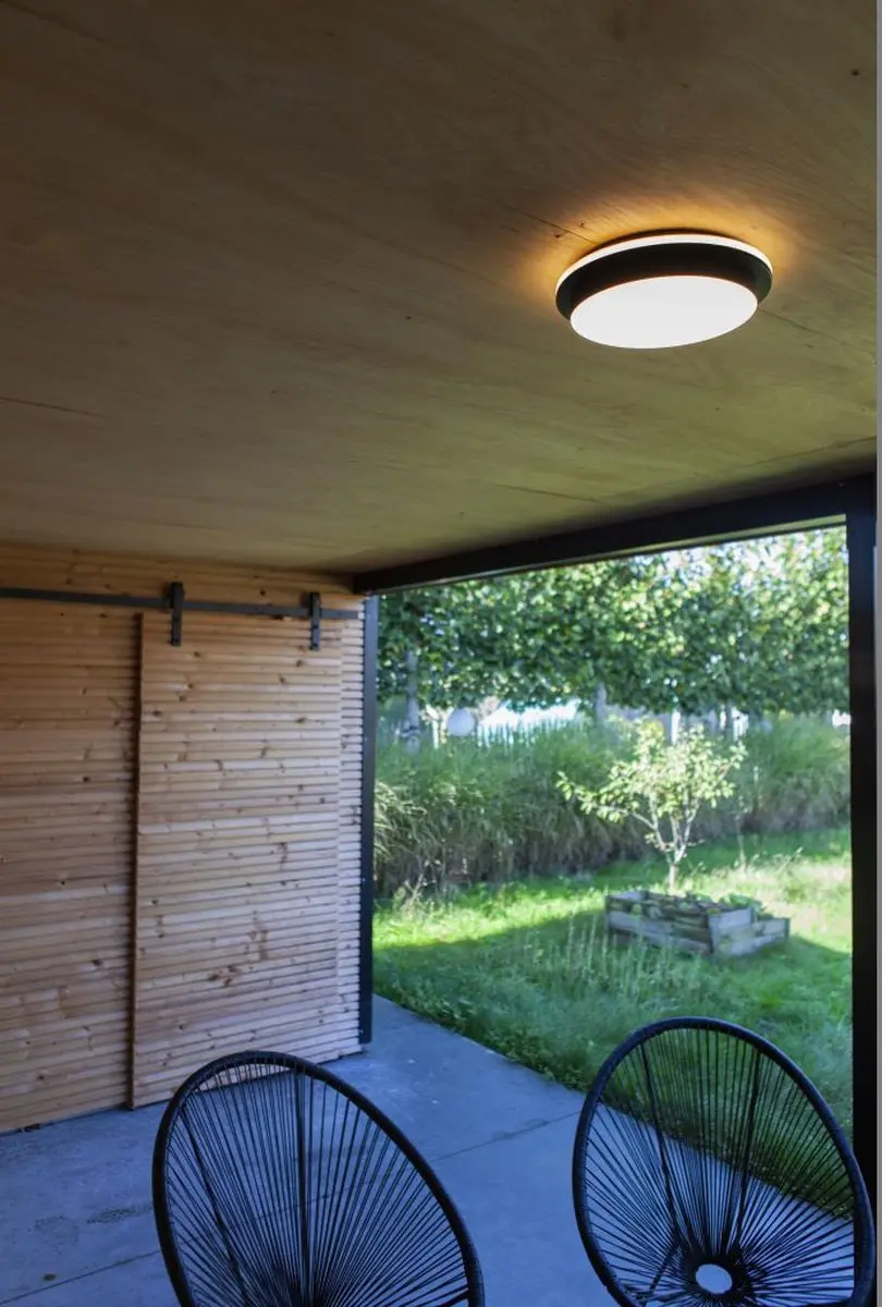 Lutec Goleta Plafondlamp Buiten LED 2x24.3W RGBW - 30cm - Mat Zwart