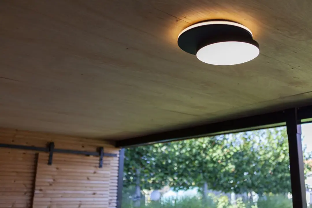 Lutec Goleta Plafondlamp Buiten LED 2x24.3W RGBW - 30cm - Mat Zwart