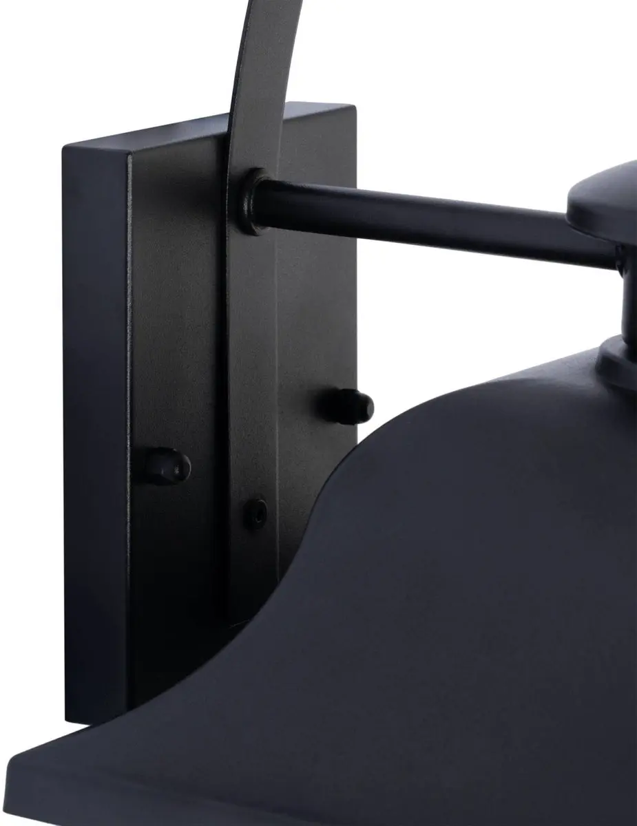 Lindby Wandlamp Buiten 1 Licht E27 - 47,4cm - Zwart/Transparant