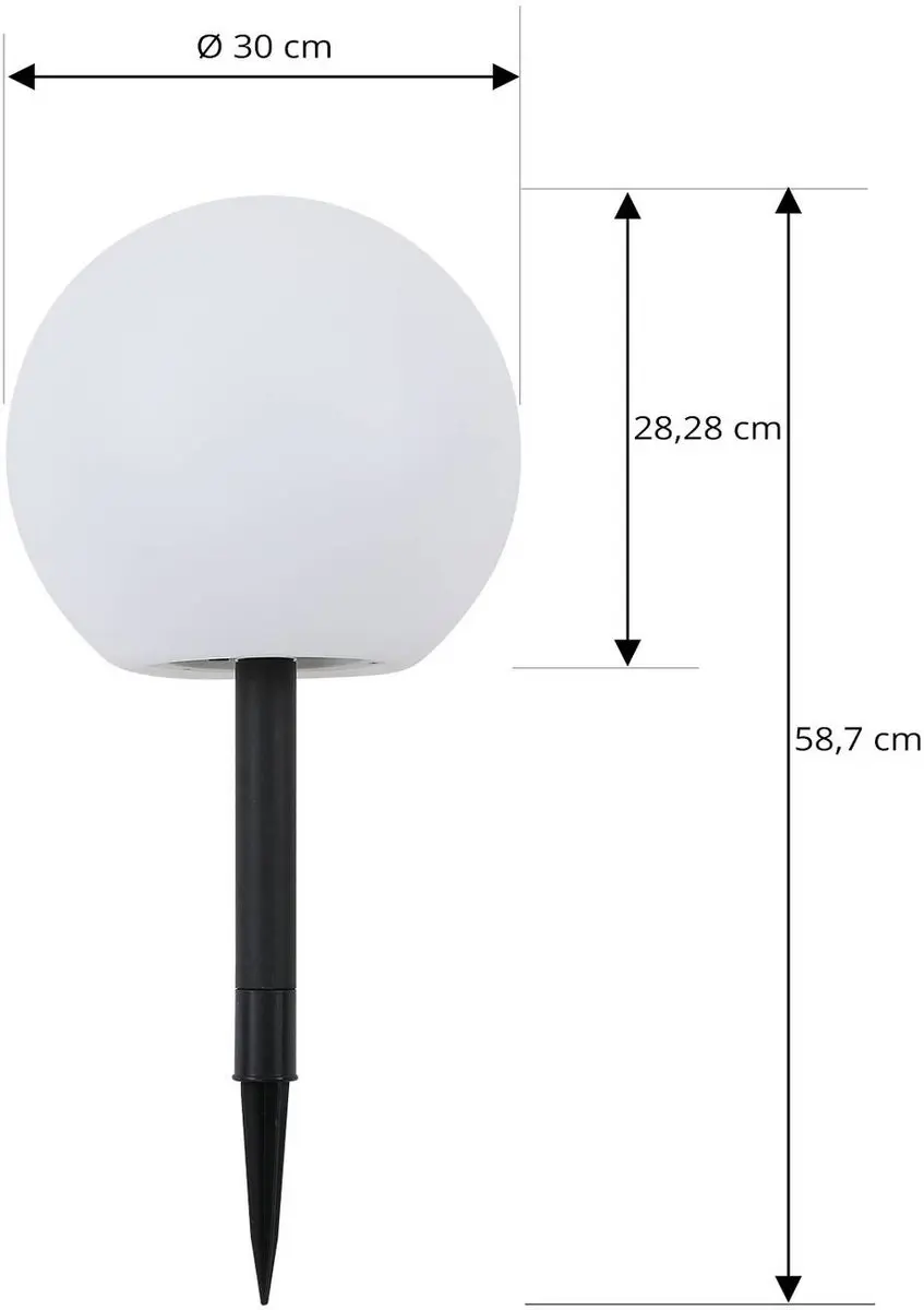 Lindby Solar Tuinverlichting Lago+ - 2 Lampen - Wit
