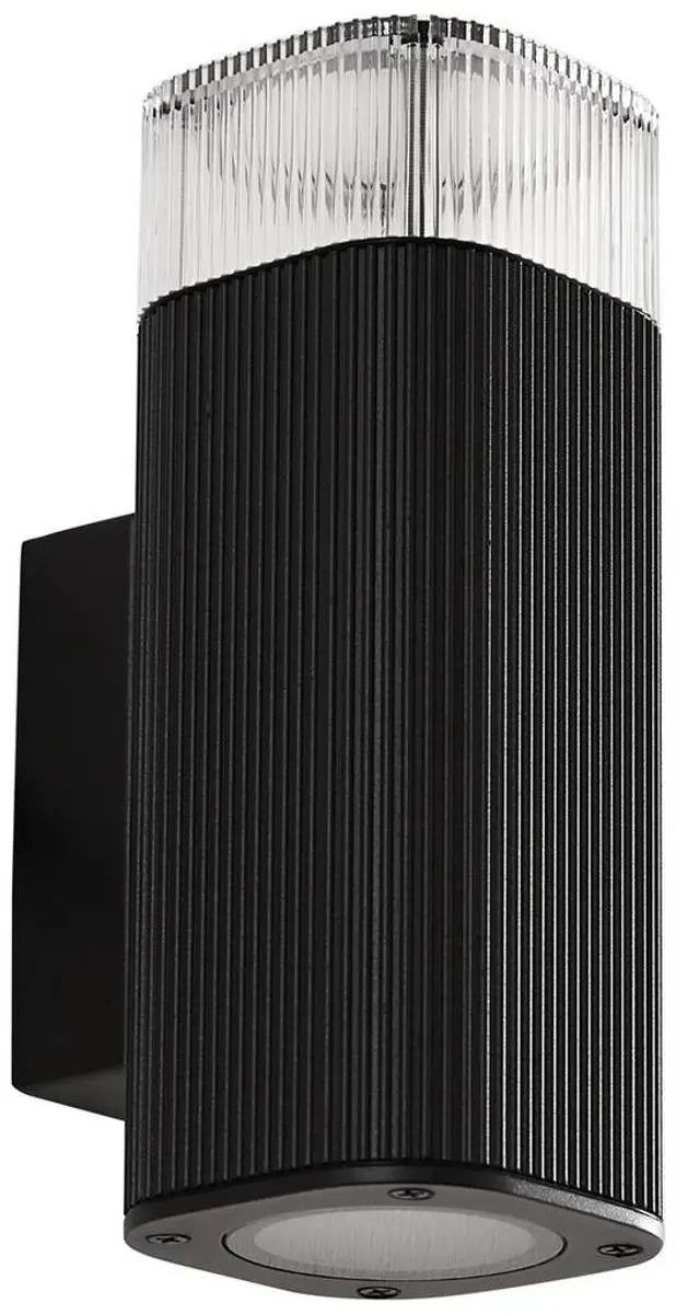 Lindby Wandlamp Buiten 2-lichts Metaal Acryl Zwart