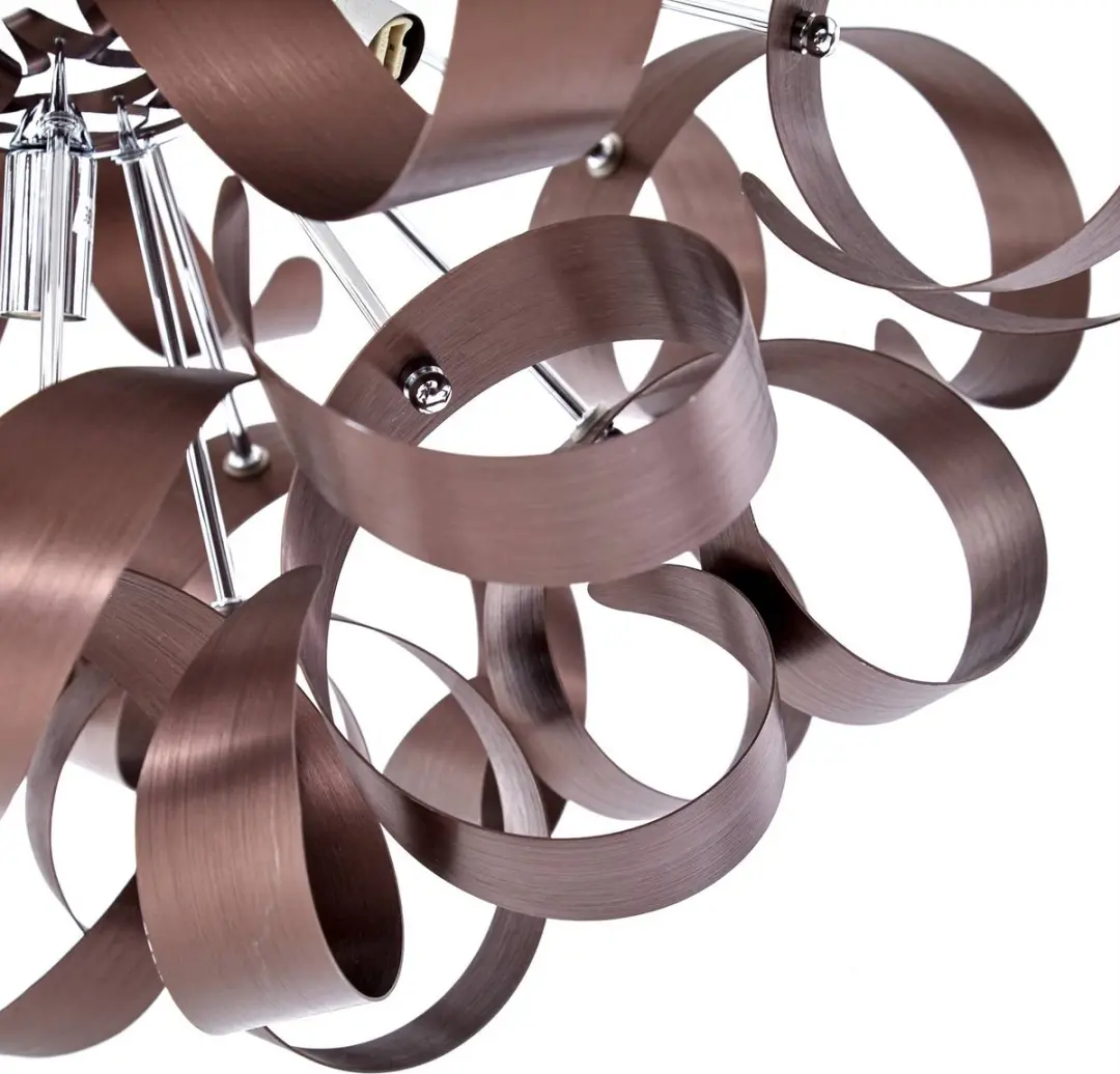 Lucande Plafondlamp 5-Lichts G9 - Ø60cm - Satijn Koper