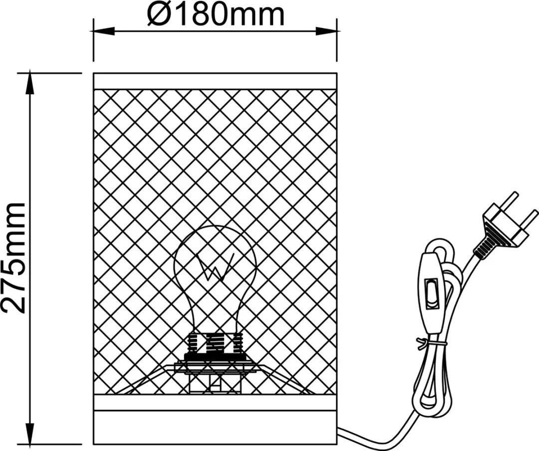 Brilliant Maze Tafellamp E27 - Zwart