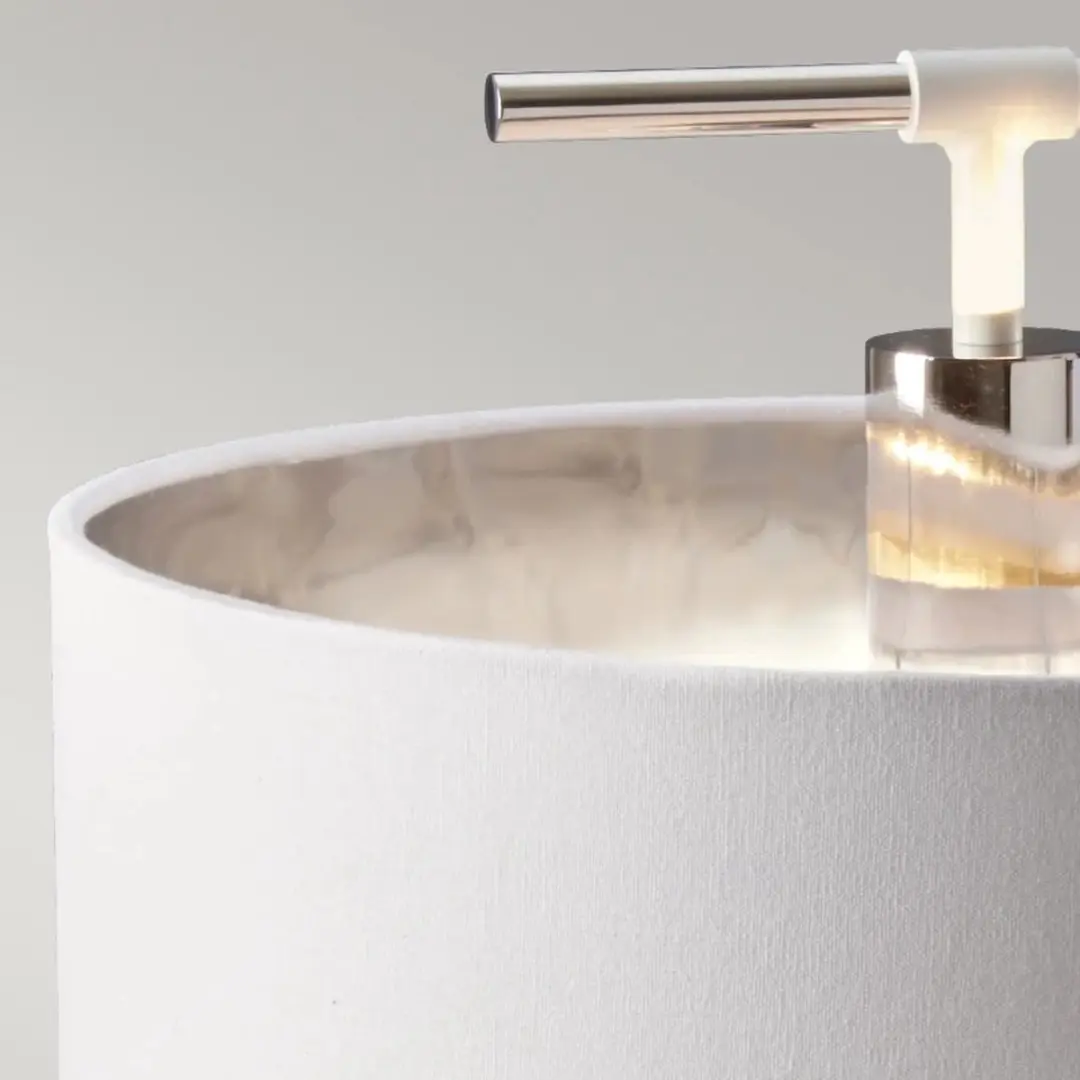Elstead Balance LED Tafellamp - 1x E27 60W - Polished Nickel - afbeelding 6 van 6