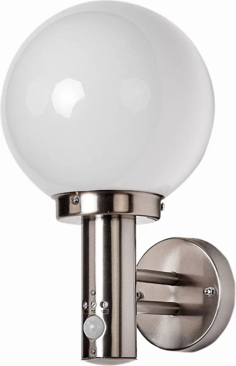 Lindby Wandlamp Buiten Roestvrij Staal 1 Licht - E27 - 33,5cm