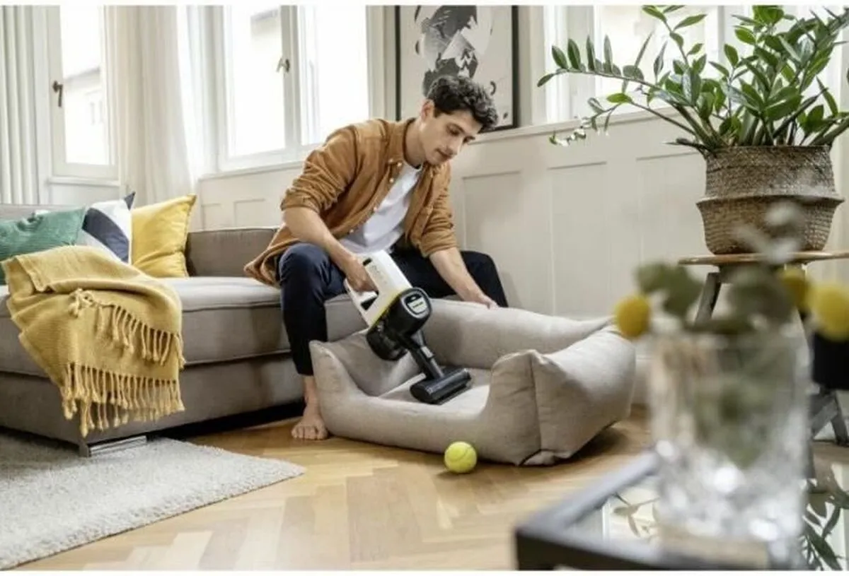 Kärcher VC 4 Cordless MyHome Pet Steelstofzuiger - Zwart/Wit - afbeelding 6 van 6