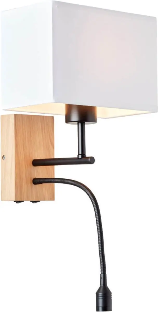 Brilliant Rayan LED Wandlamp Eiken/Wit