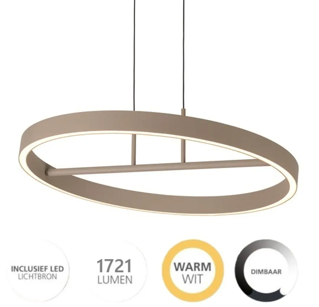 Freelight Livello Hanglamp LED 47W Ø60cm - Crème