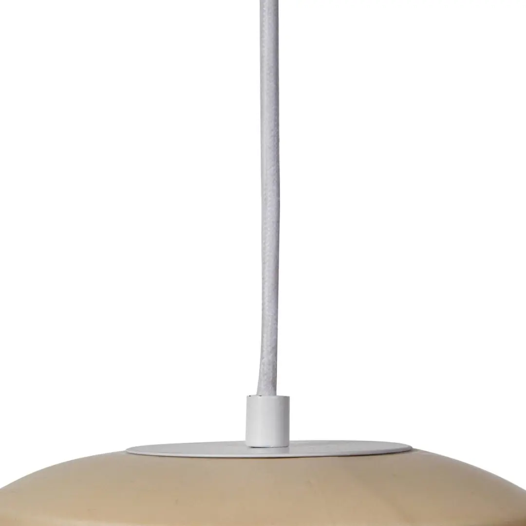 Lucande Hanglamp Keramiek Glas 18cm - E14 - Wit/Geel