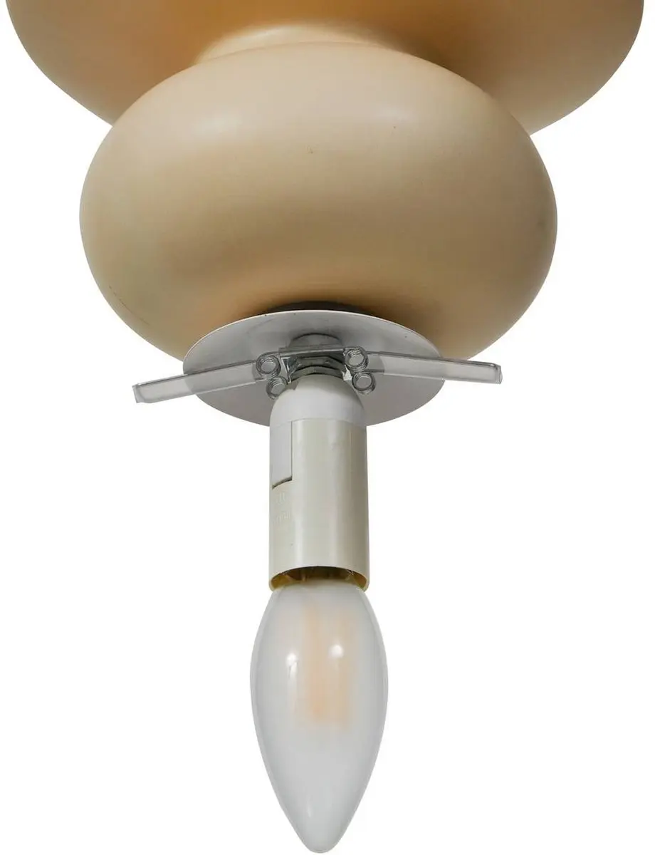 Lucande Hanglamp Keramiek Glas 18cm - E14 - Wit/Geel