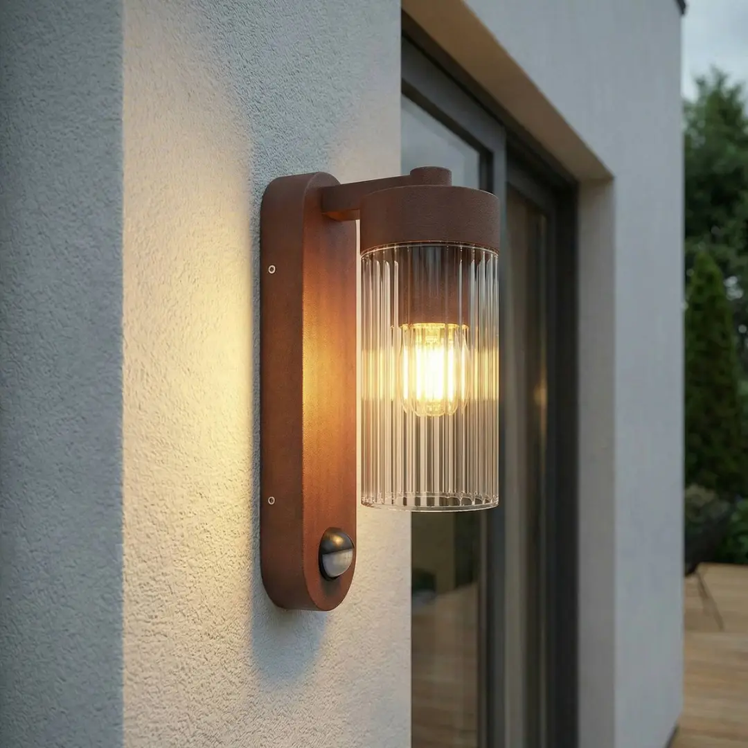 Lindby Wandlamp Buiten Roestkleurig - 1 Lichtpunt E27