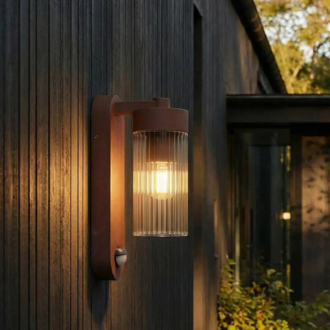 Lindby Wandlamp Buiten Roestkleurig - 1 Lichtpunt E27