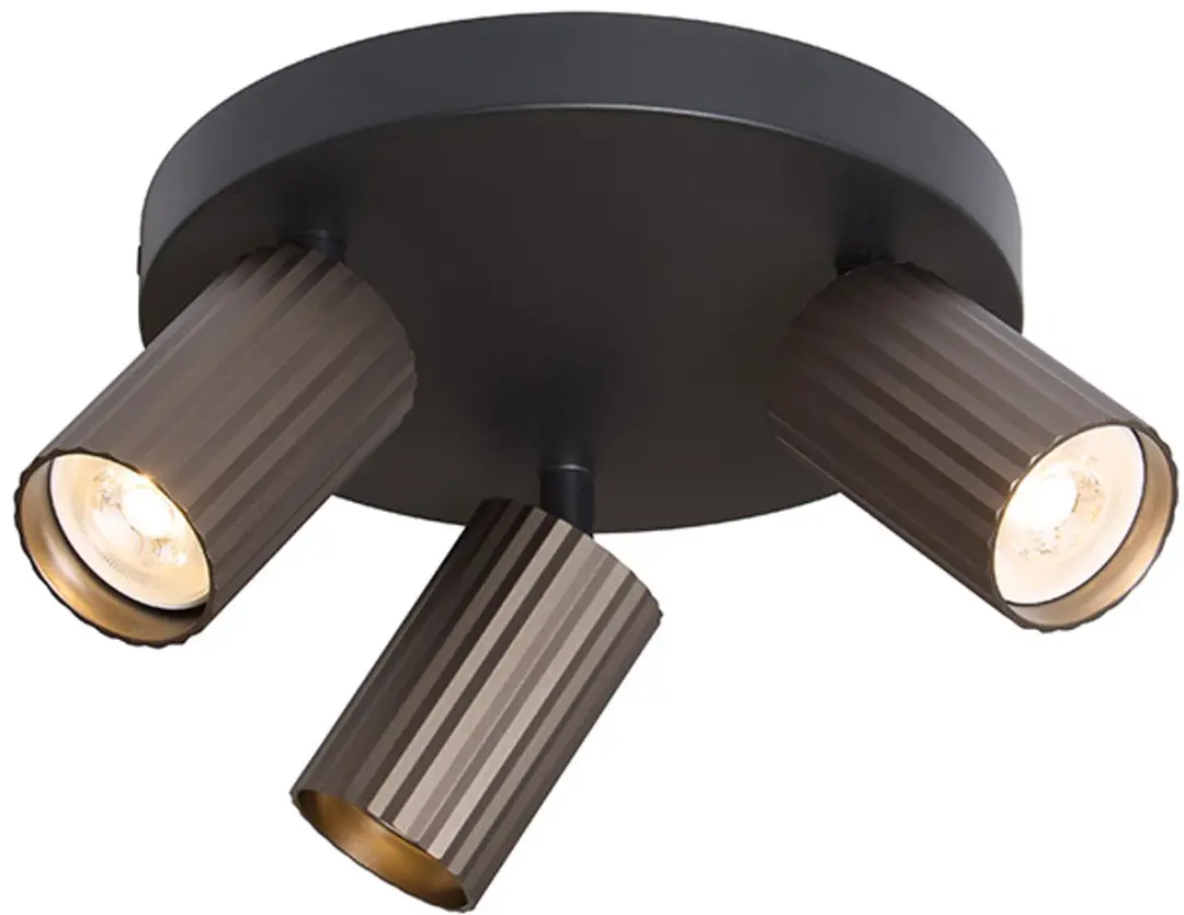 Searchlight Opbouwspots GU10 3-delig Brons