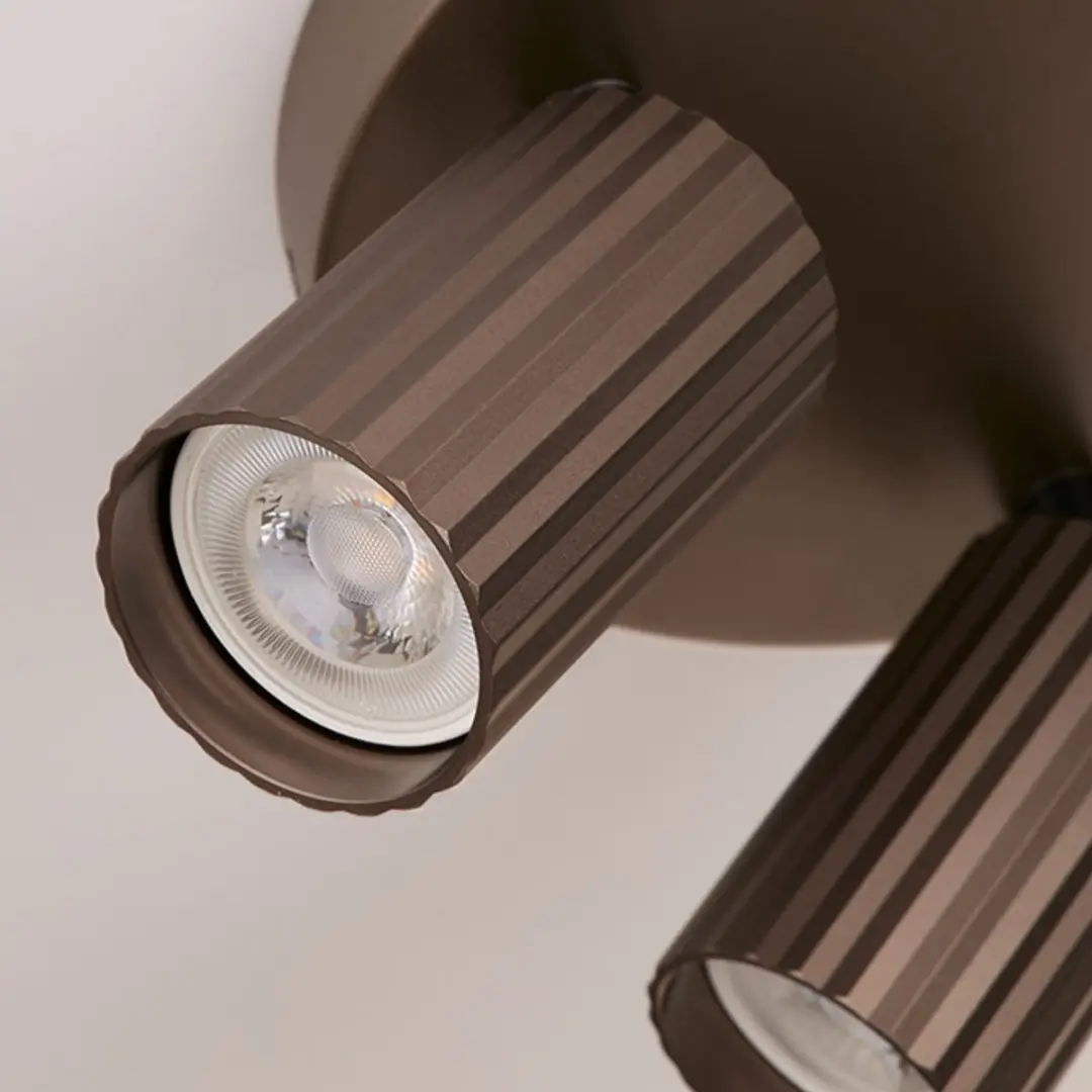 Searchlight Opbouwspots GU10 3-delig Brons - Dimbaar