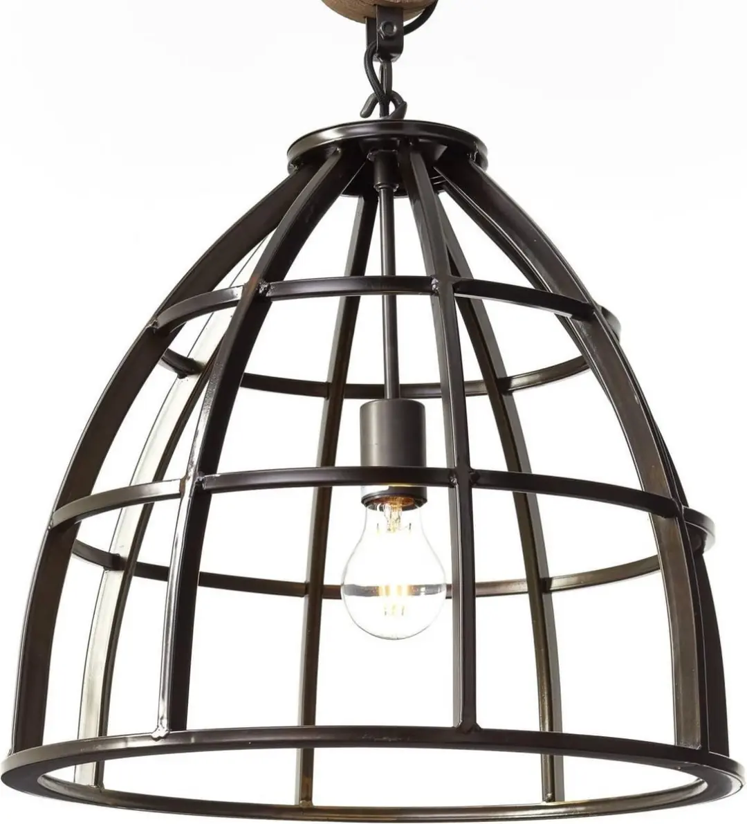 Brilliant Matrix XL Hanglamp - 2x E27 - 144xØ48cm - Landelijk Zwart