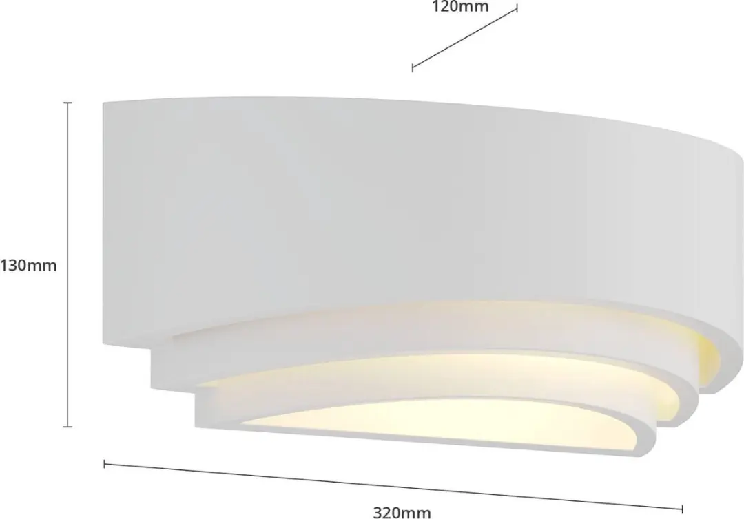 Lindby Lucien+ Wandlamp E14 - 25W - Wit
