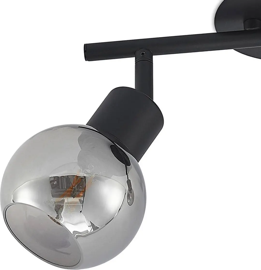 Lindby Buitenspot 2 Lichtpunten E14 - Zwart/Smoke