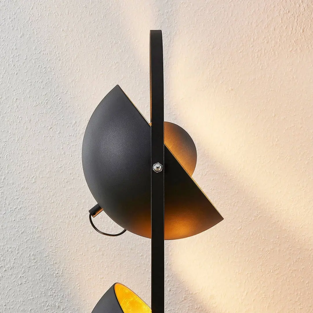Lindby Muriel+ Vloerlamp 3-lichts - Zwart/Goud
