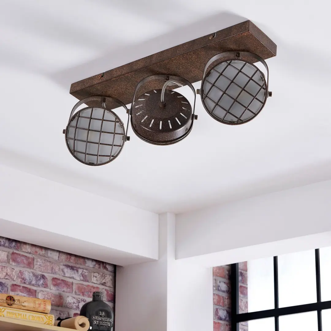 Lindby Buitenspot 3-lichts G9 - Ø13cm - Roest/Wit