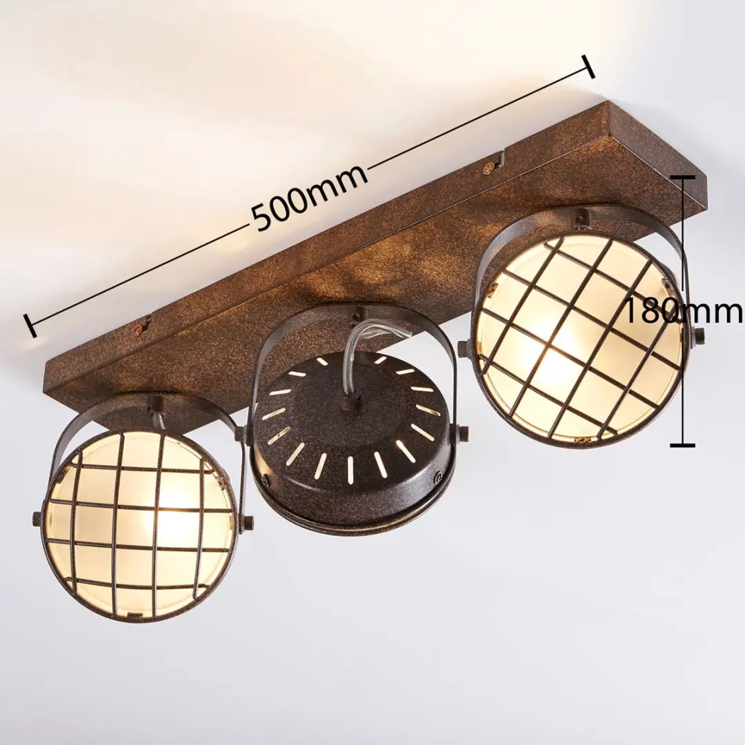 Lindby Buitenspot 3-lichts G9 - Ø13cm - Roest/Wit