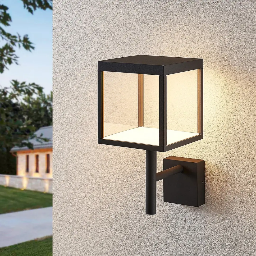 Lucande LED Wandlamp Buiten 1 Lichtpunt 8.6W - Antraciet