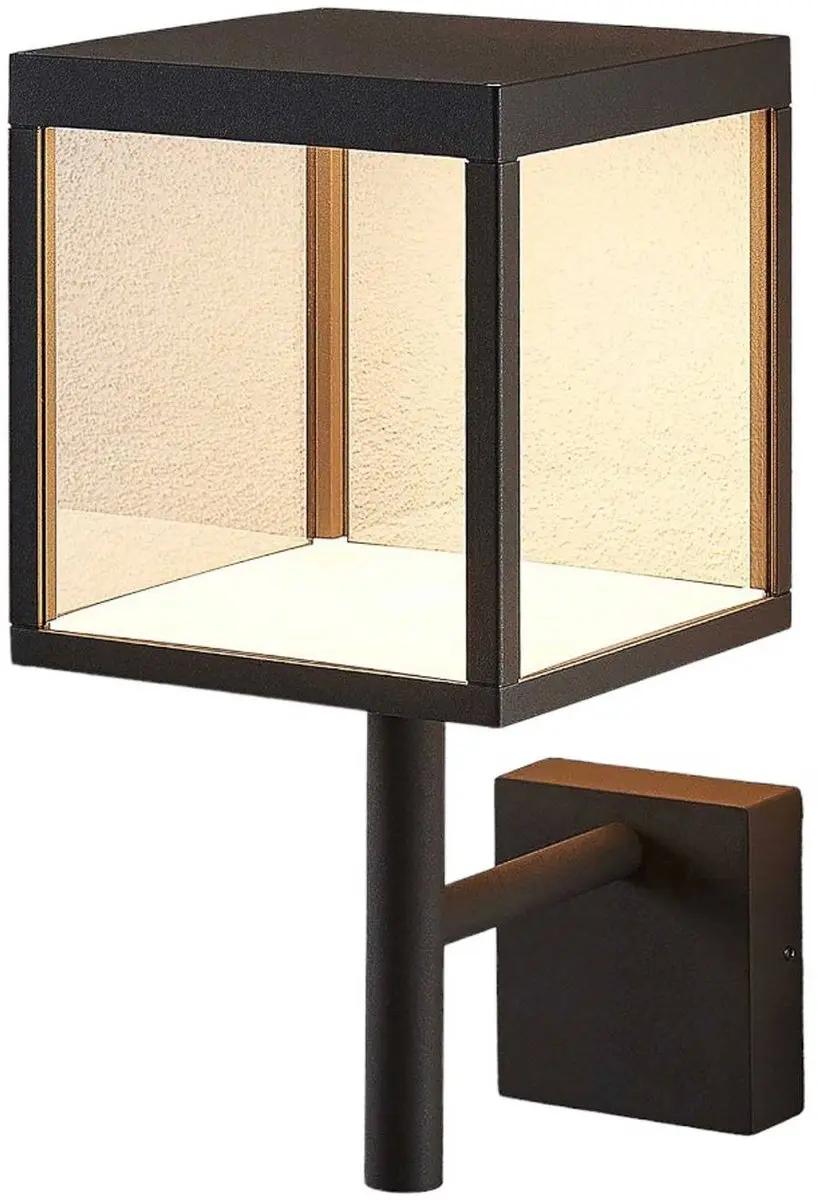 Lucande LED Wandlamp Buiten 1 Lichtpunt 8.6W - Antraciet