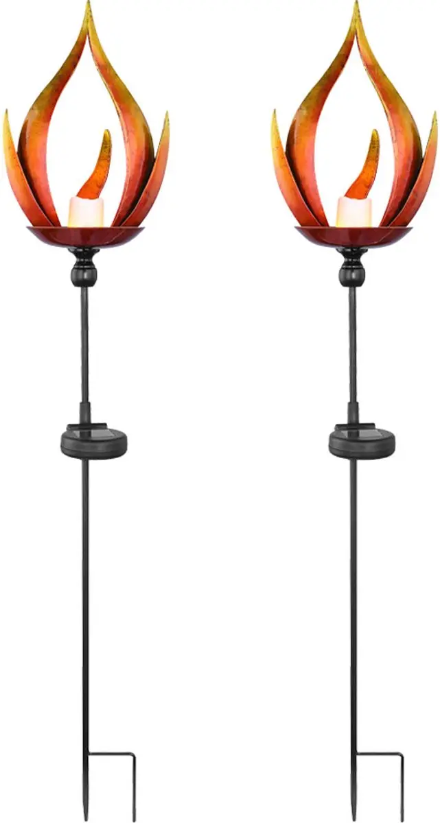 Globo Solarlamp Vlammend Entree