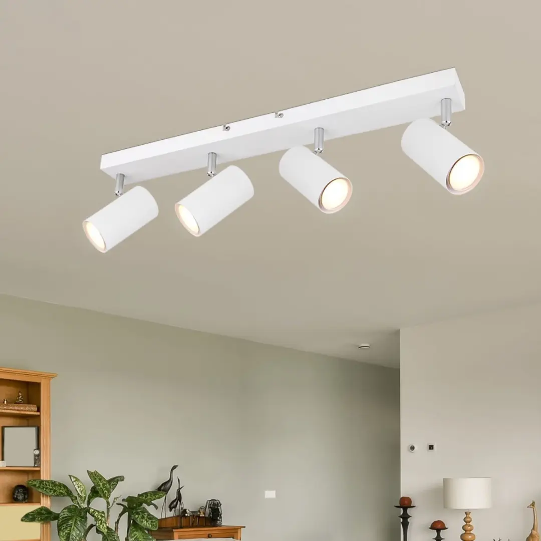 Globo Plafondspot 4-vlammen Metaal - 4x GU10 Wit