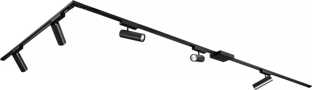 Freelight Freetrack Railsysteem 480cm - 5x Warmwitte Spots Zwart