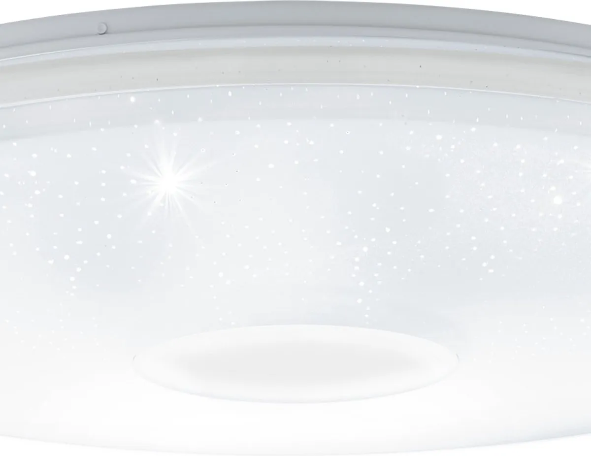 Eglo Lanciano Plafondlamp LED Ø66cm - Wit/Zilver - Dimbaar