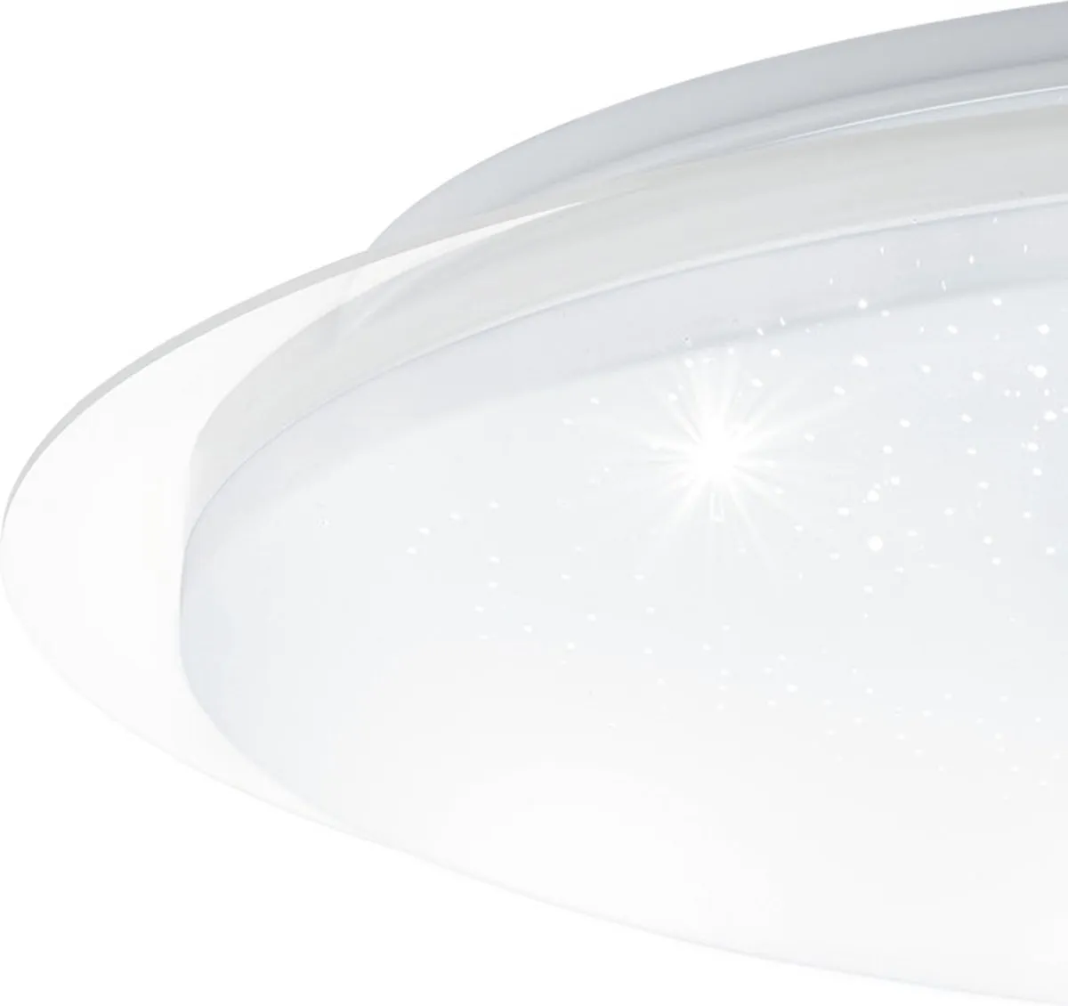 Eglo Lanciano Plafondlamp LED Ø66cm - Wit/Zilver - Dimbaar