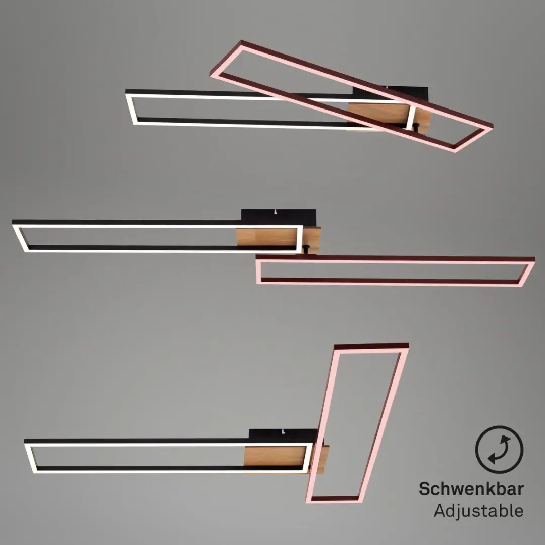 Briloner LED Plafondlamp 2x40W - Ø110cm - Bruin