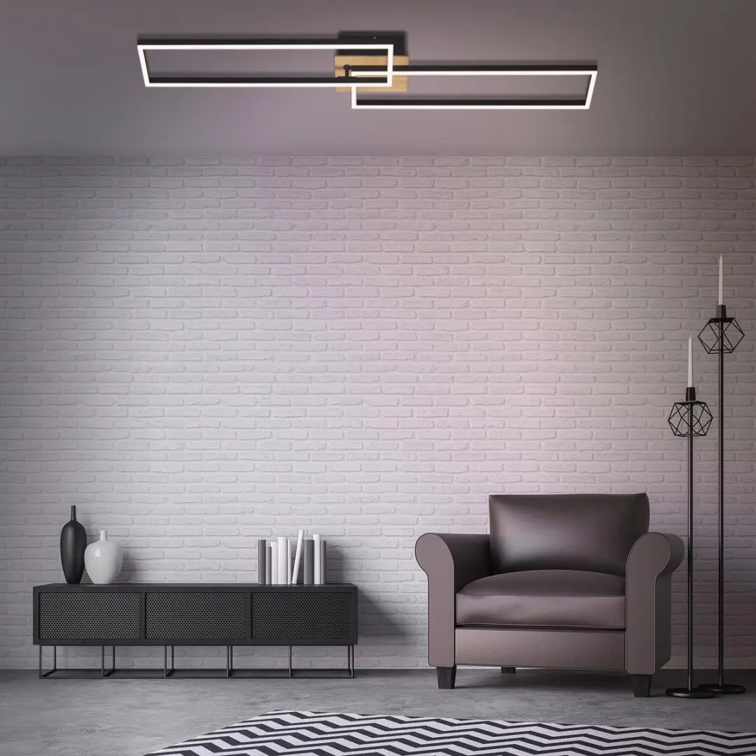 Briloner LED Plafondlamp 2x40W - Ø110cm - Bruin