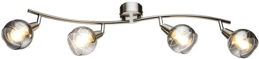 Globo Roman Opbouwspot 4x E14 Nikkel - 10cm