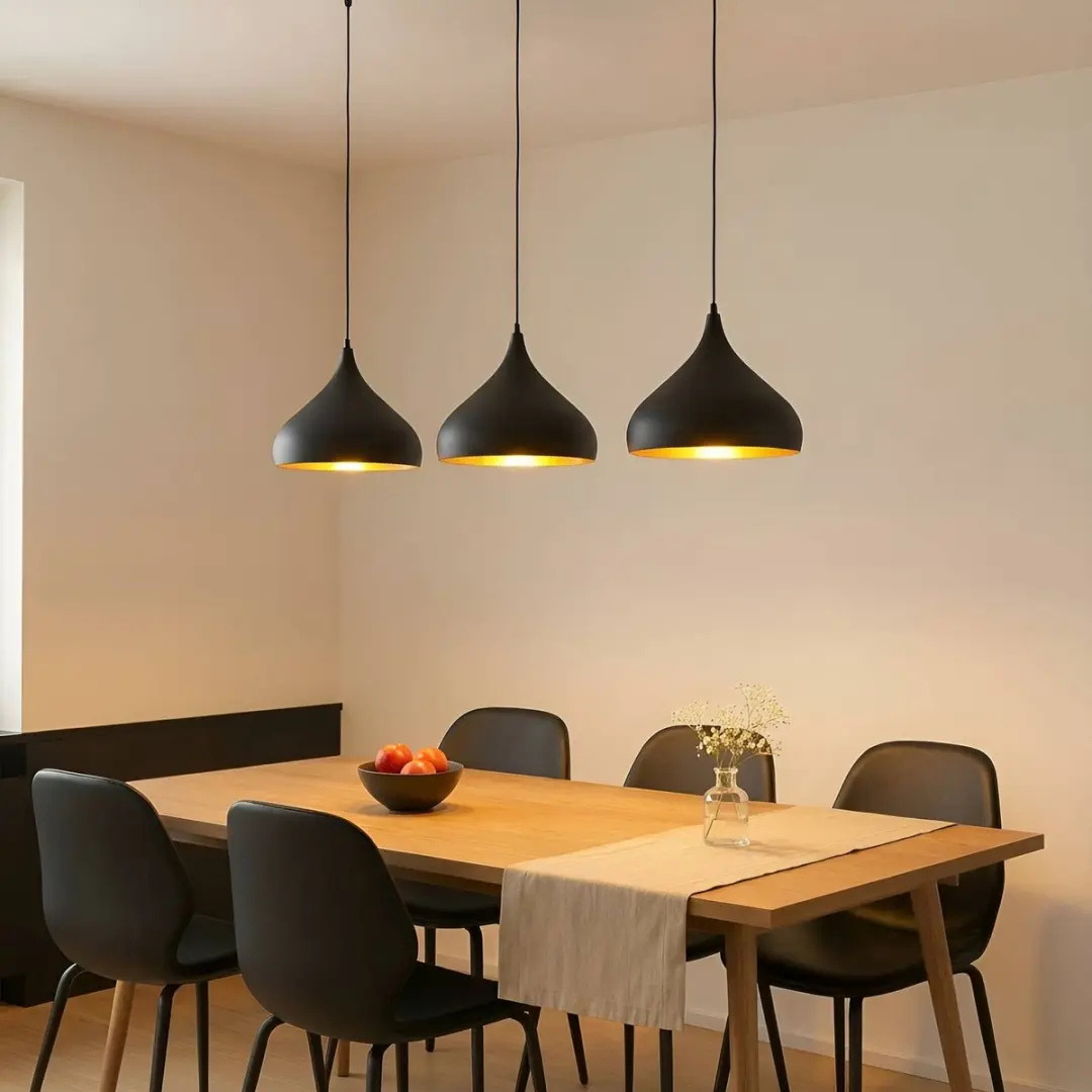 Lindby Hanglamp 3-Lichts Staal/Aluminium - Zwart/Goud