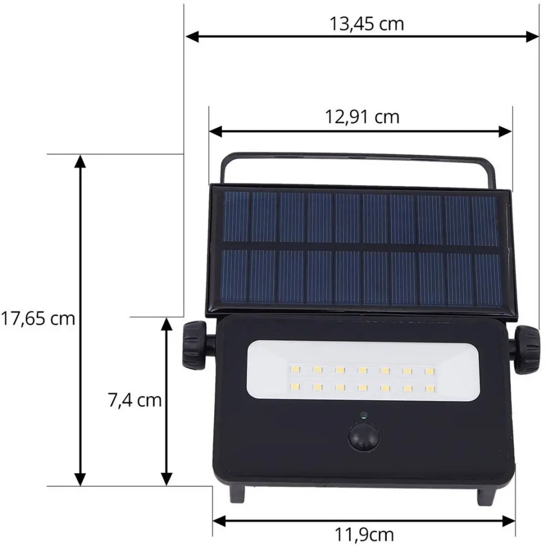 Lindby Solar Buitenlamp 8W - Zwart