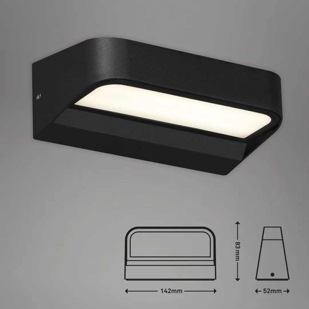 Briloner LED Buitenlamp IP44 8W 900lm - Zwart
