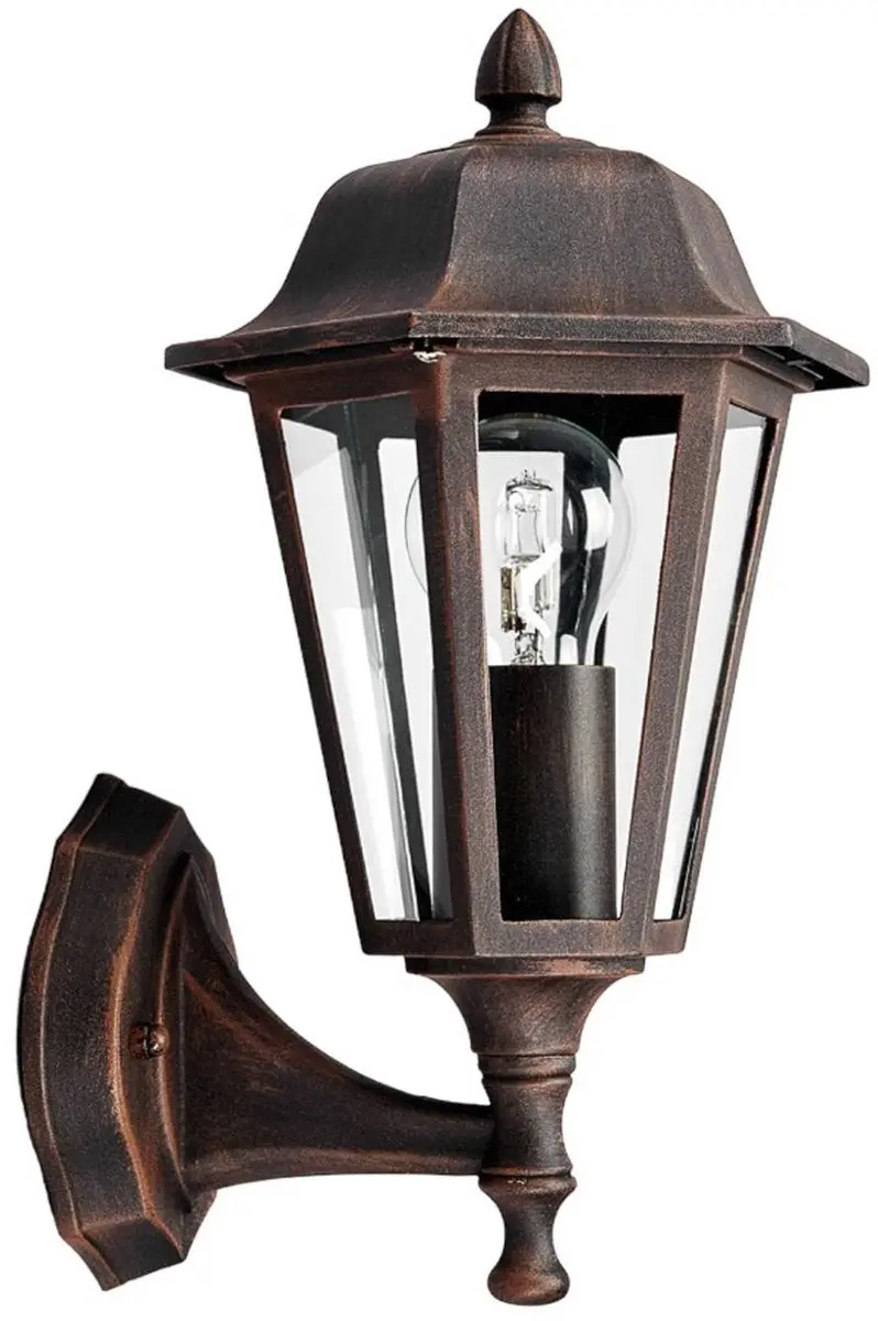 Lindby Wandlamp Buiten 1 Licht E27 - Zwart-Roest