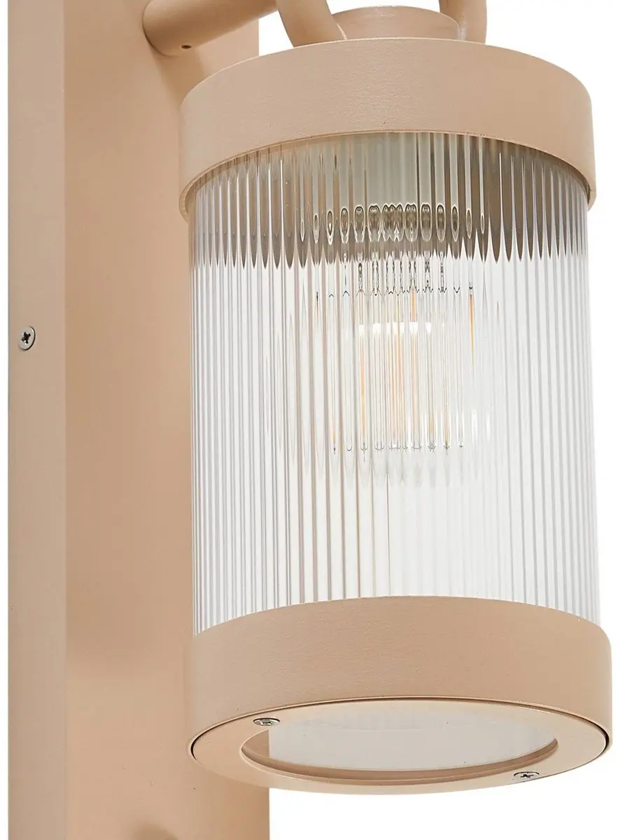 Lindby Wandlamp Buiten 1 Licht E27 - 35cm - Beige/Transparant