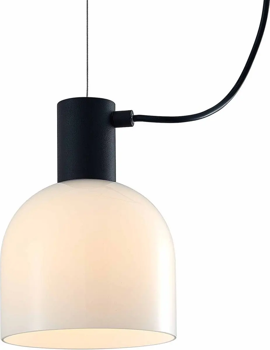 Lucande Hanglamp 3-lichts E27 - 15cm - Wit/Zwart