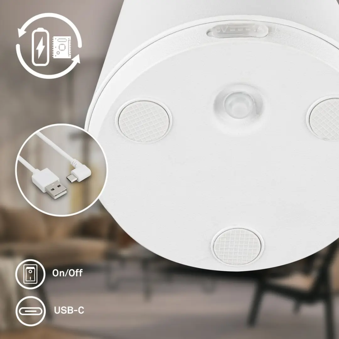Briloner Fungo LED Accutafellamp 3000K - Wit - 16cm