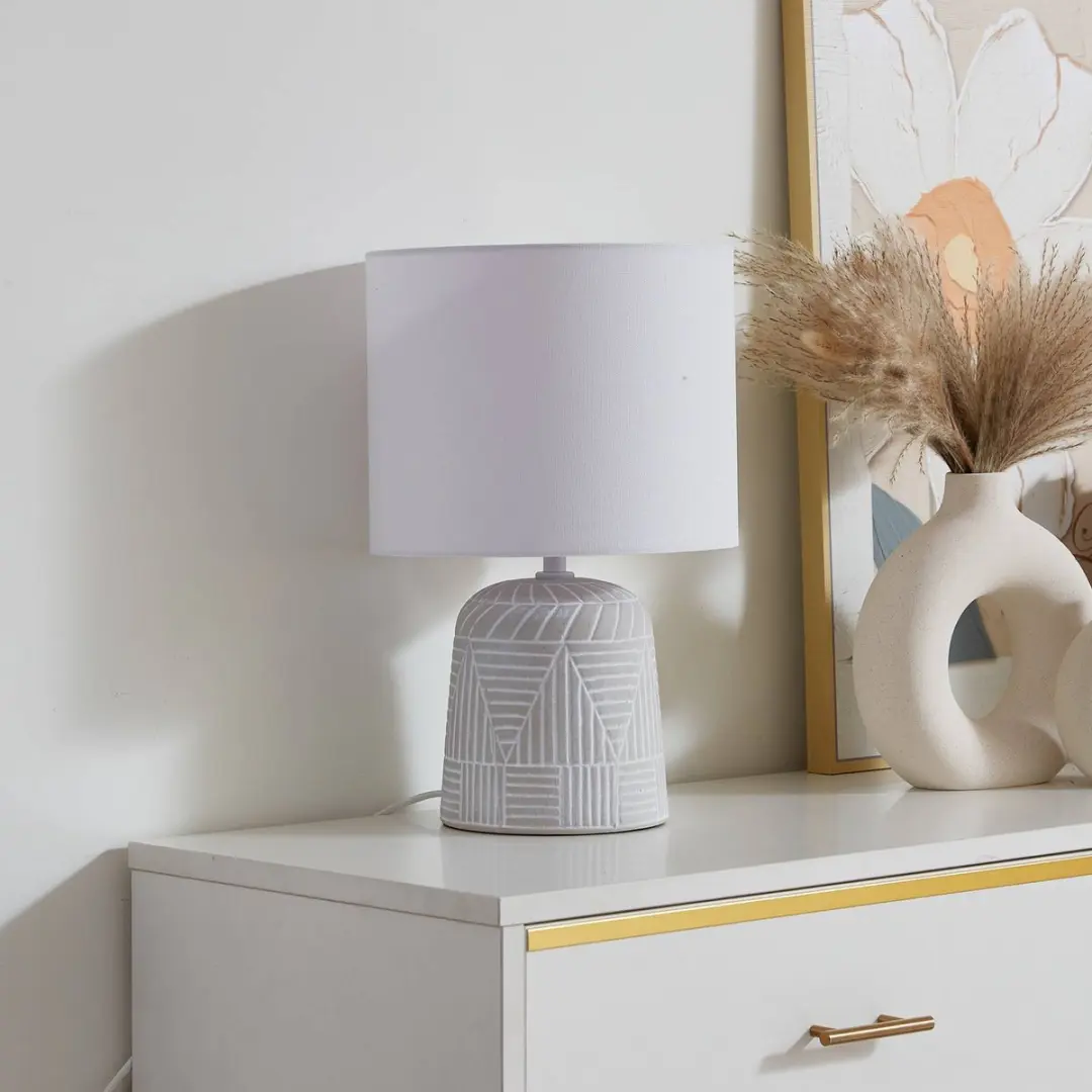 Lindby Keramiek Tafellamp 1 Licht E27 - Wit